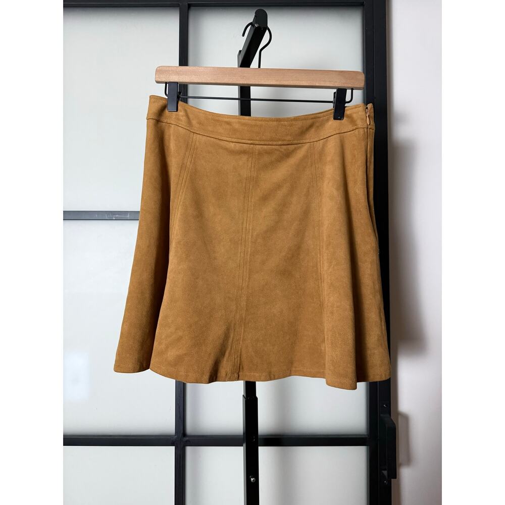 Loft Faux Suede Seamed Skirt Size 6